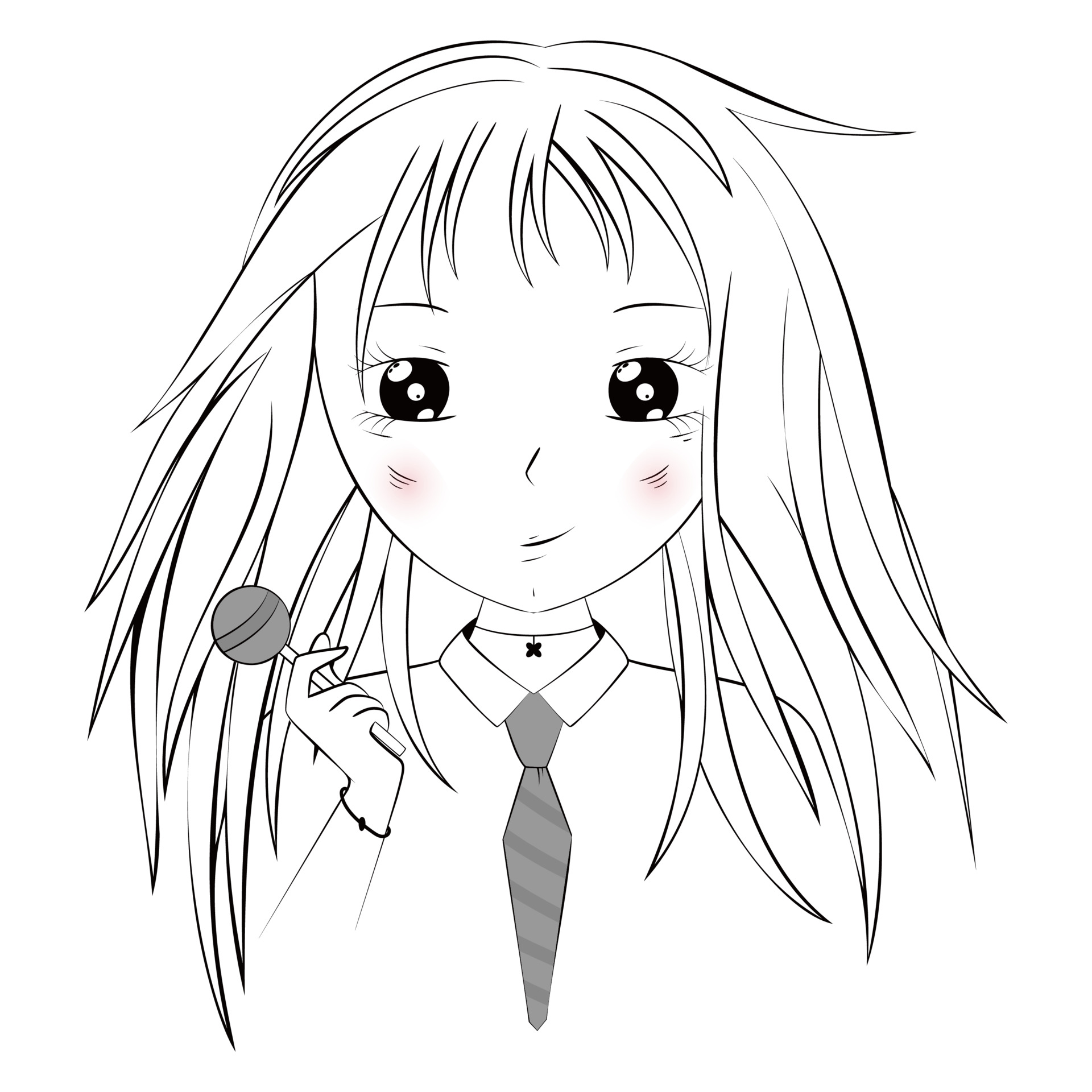 Illustration of anime girl with lollipop 3818271 Vector Art at Vecteezy