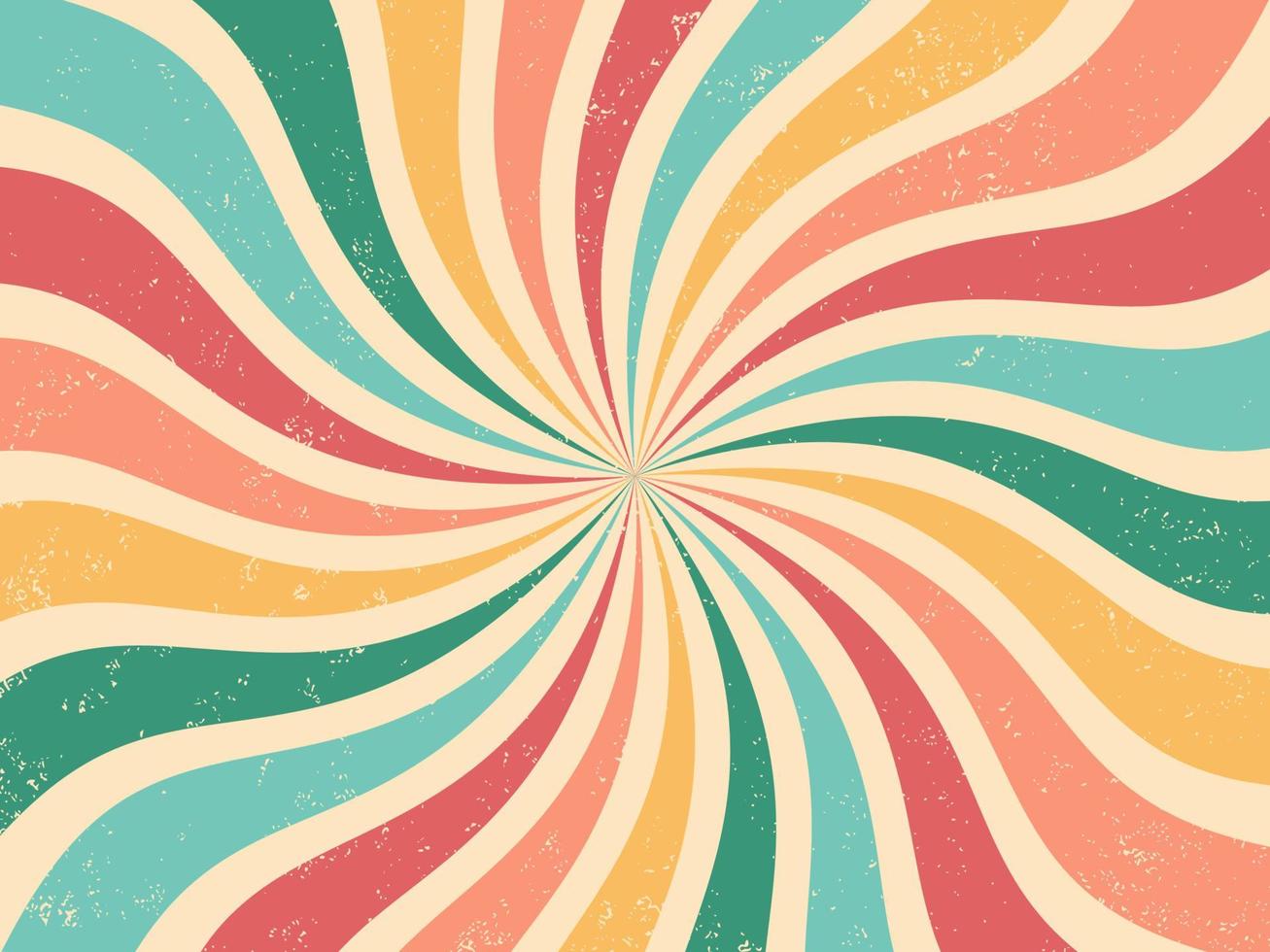 Colourful grunge retro burst vector. Vintage summer, circus and carnival background. vector
