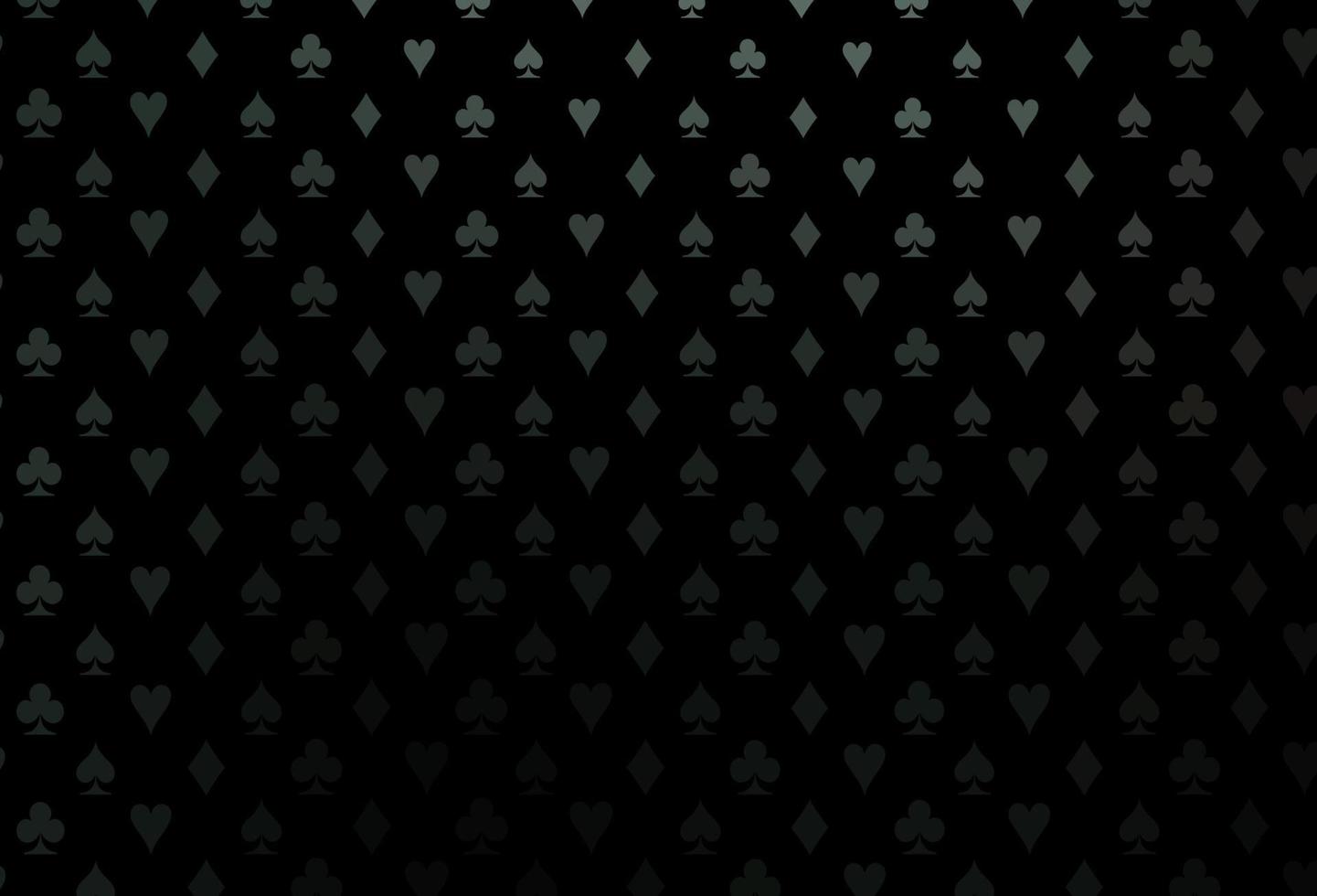 Dark black vector pattern with symbol of cards.