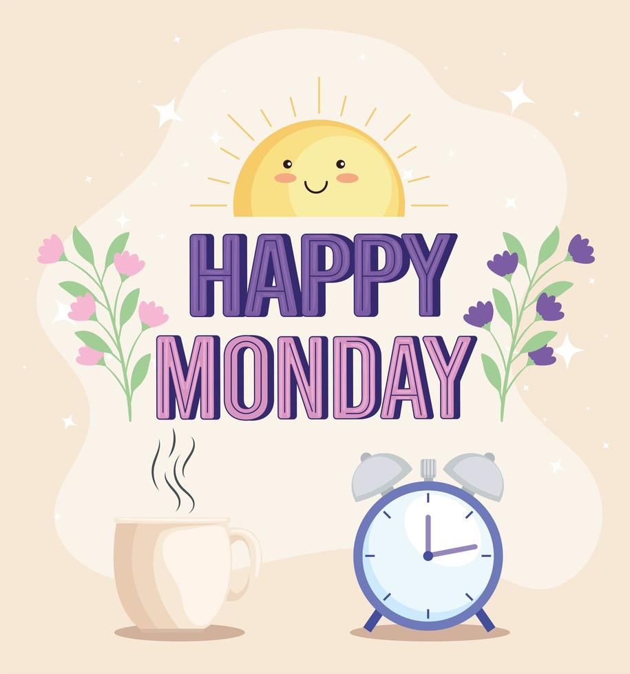 happy monday quote vector