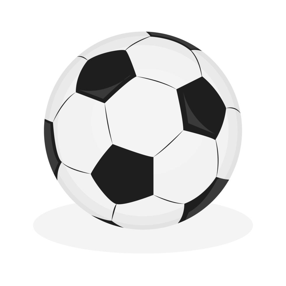 pelota de fútbol de dibujos animados. Balón de fútbol aislado sobre un fondo blanco. vector stock. ilustración plana.