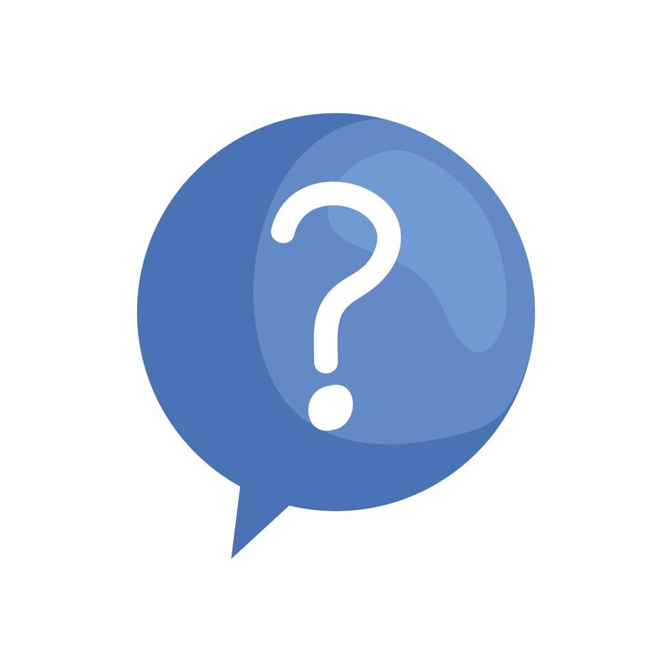 Question mark bubble vector