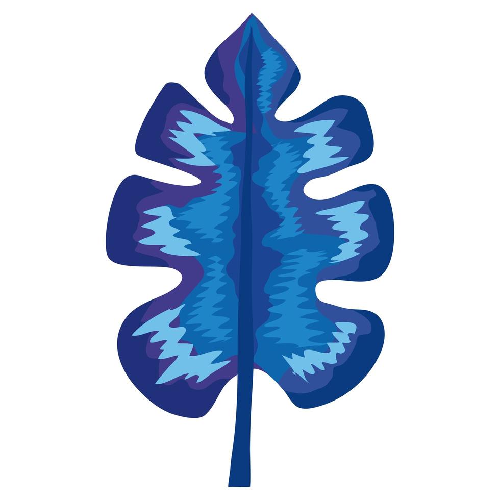 icono de hoja azul vector