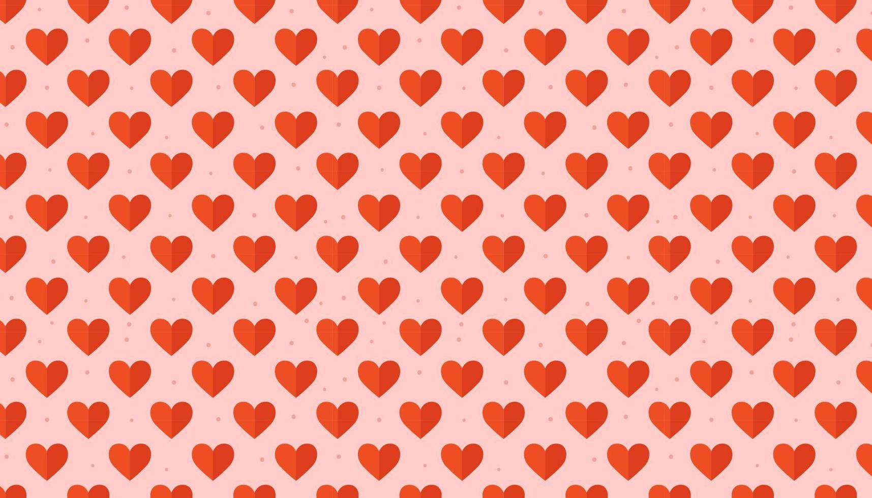 día de san valentín corazones rojos sobre fondo rosa relación emoción pasión amor patrón textura papel banner vector