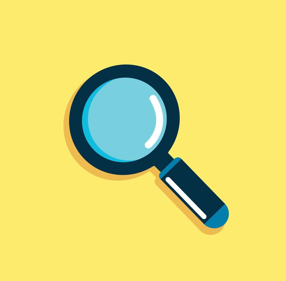 magnifying glass icon vector flat style for search