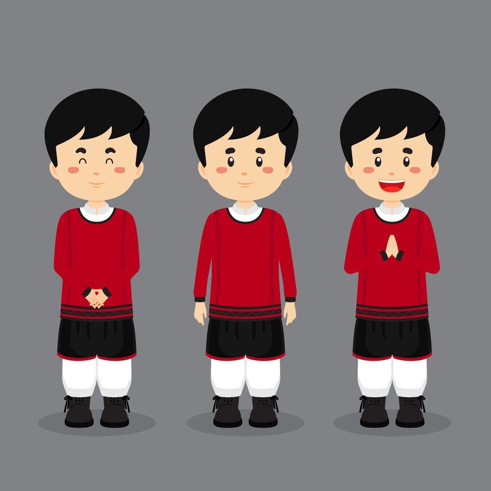 Italians Character with Various Expression vector