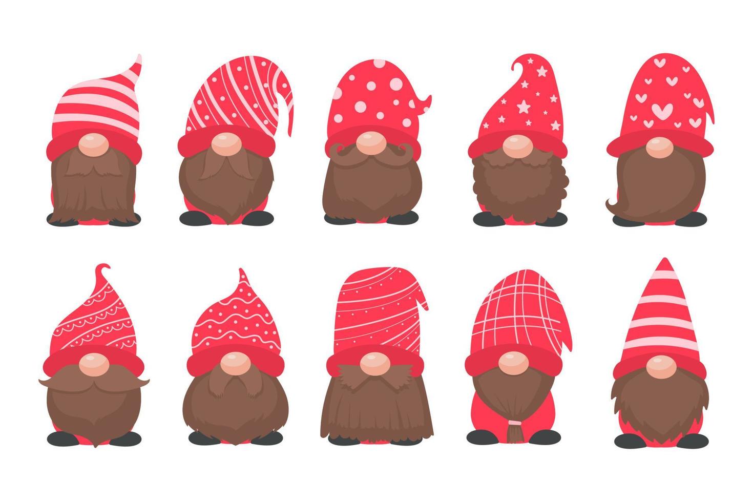 Christmas gnome. A little gnome wearing a red woolen hat. celebrate on christmas vector