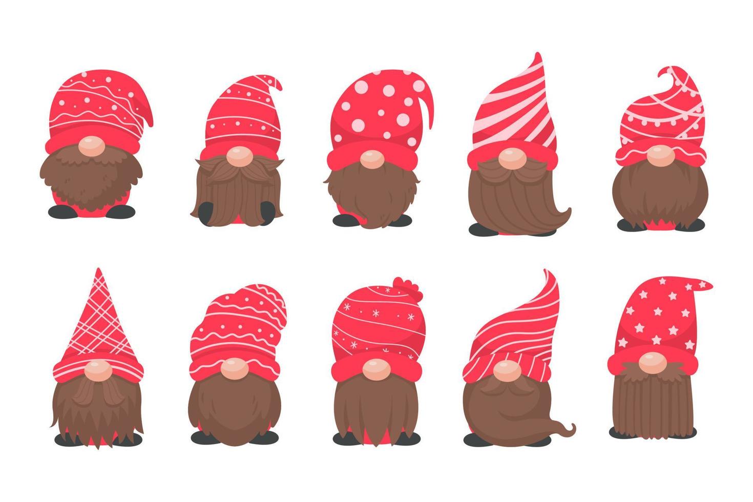 Christmas gnome. A little gnome wearing a red woolen hat. celebrate on christmas vector
