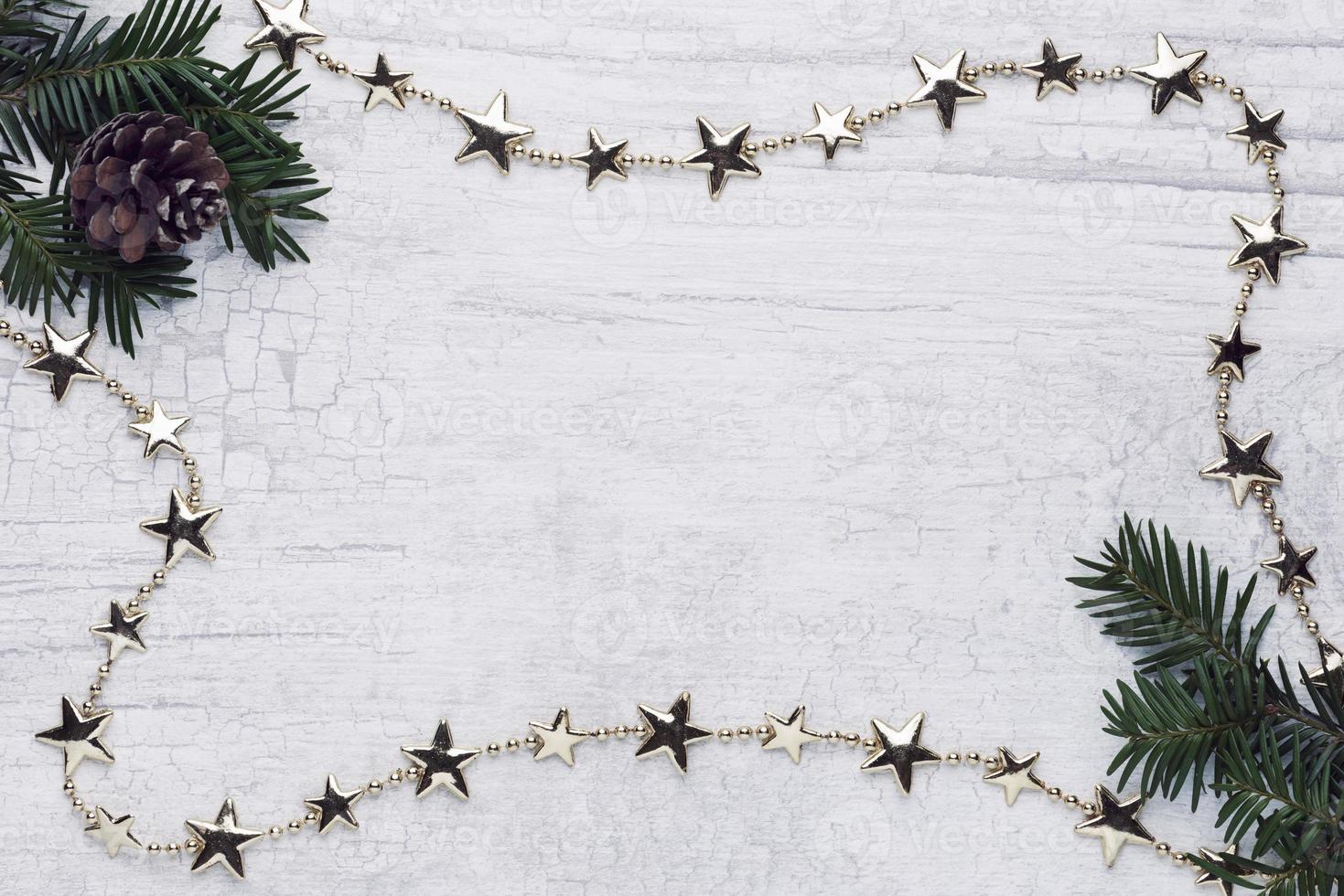 Christmas and New Year background with Christmas decorations, Media banner, Mockup, Flat design, Top view photo