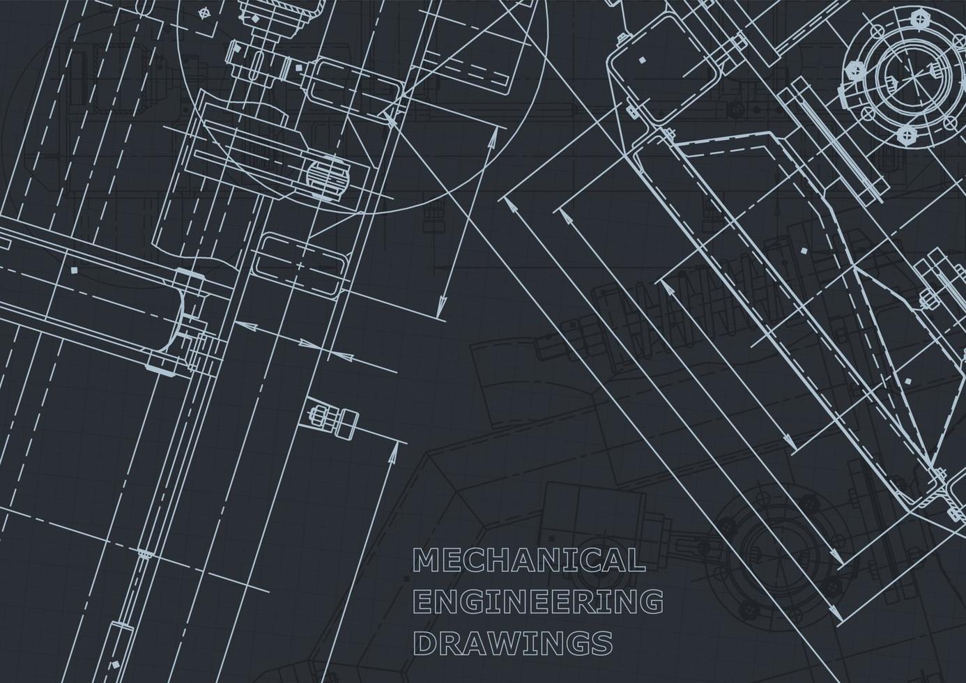 Computer aided design systems. Blueprint. Official style vector