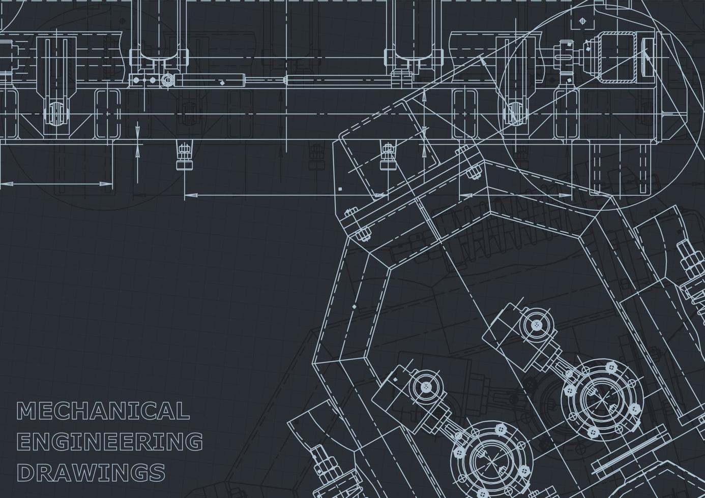 Computer aided design systems. Blueprint. Official style vector