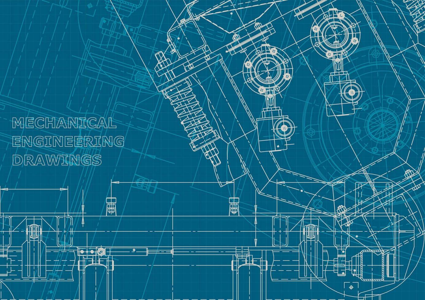 identidad corporativa. Plano. dibujos de ingenieria vectorial vector