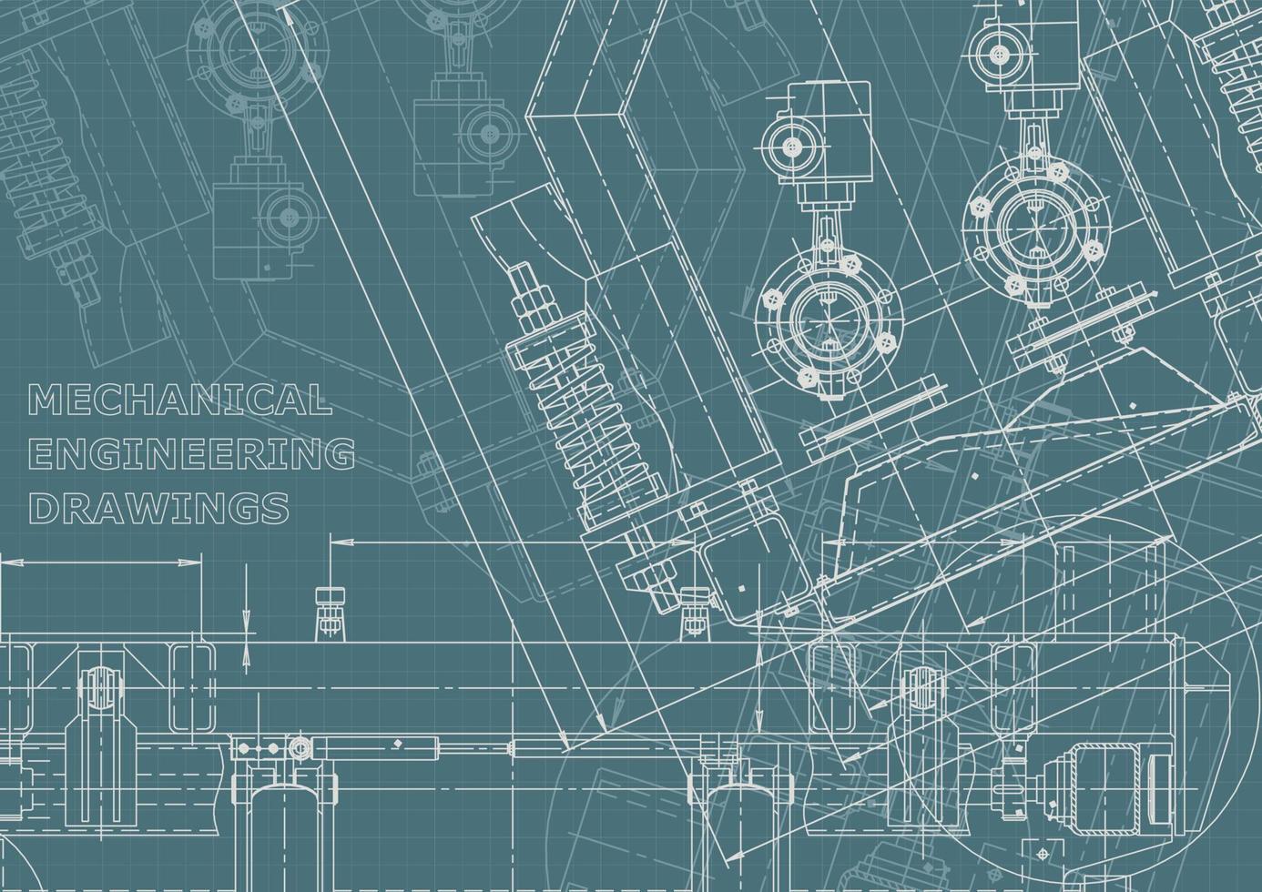 Corporate Identity. Blueprint. Vector engineering drawings