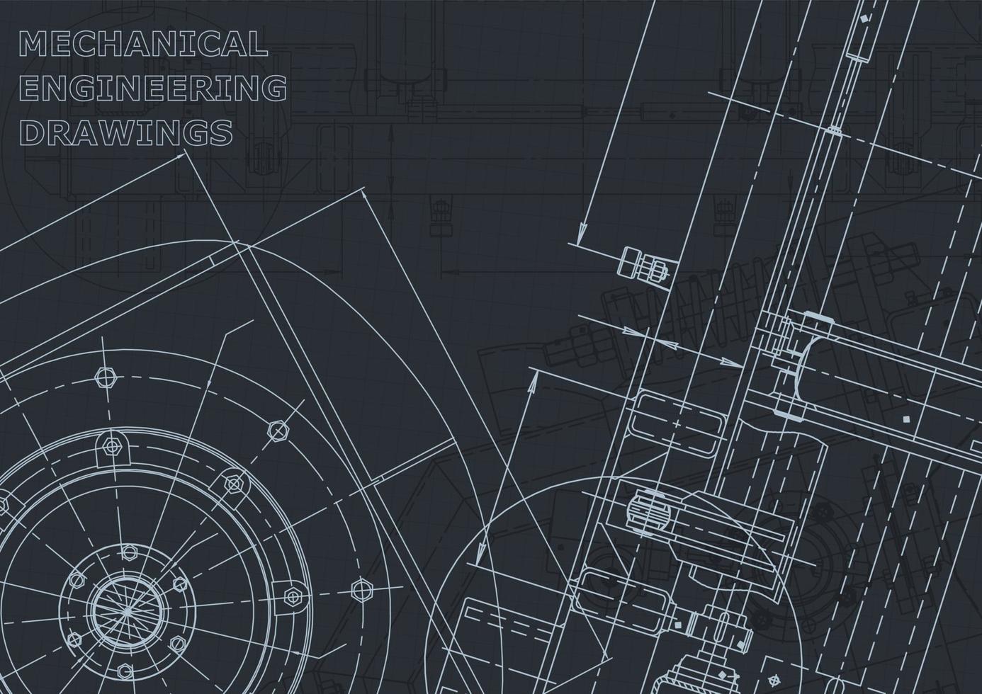 Computer aided design systems. Blueprint. Official style vector