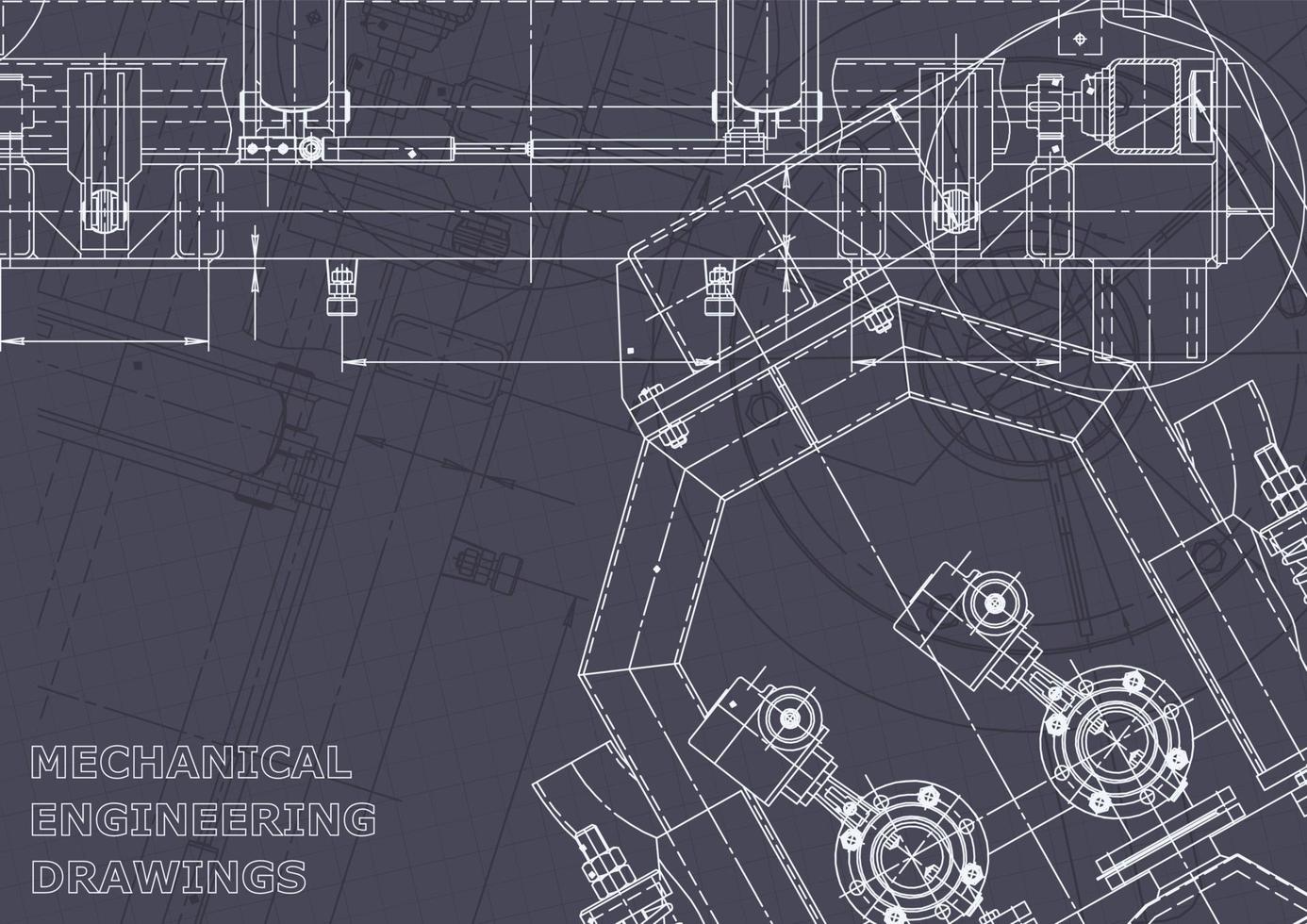 Corporate Identity. Blueprint. Vector engineering drawings