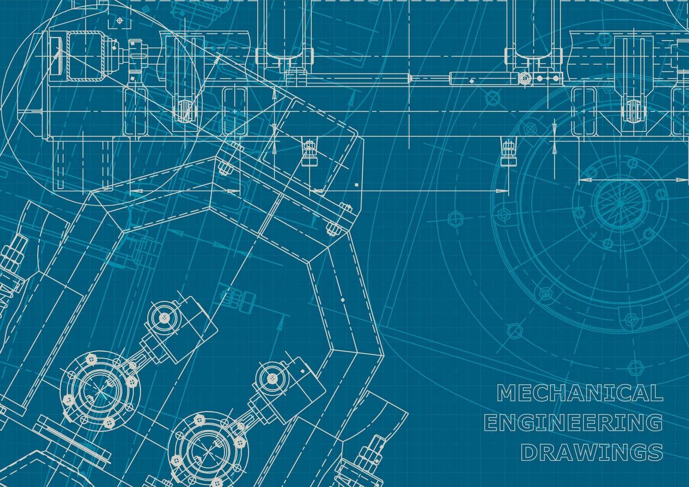 Corporate Identity. Blueprint. Vector engineering drawings