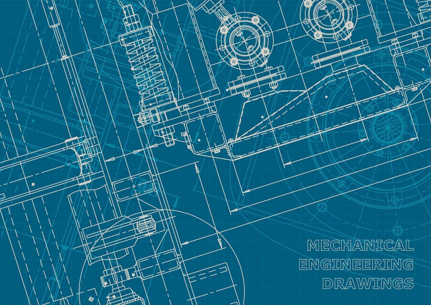 Corporate Identity. Blueprint. Vector engineering drawings