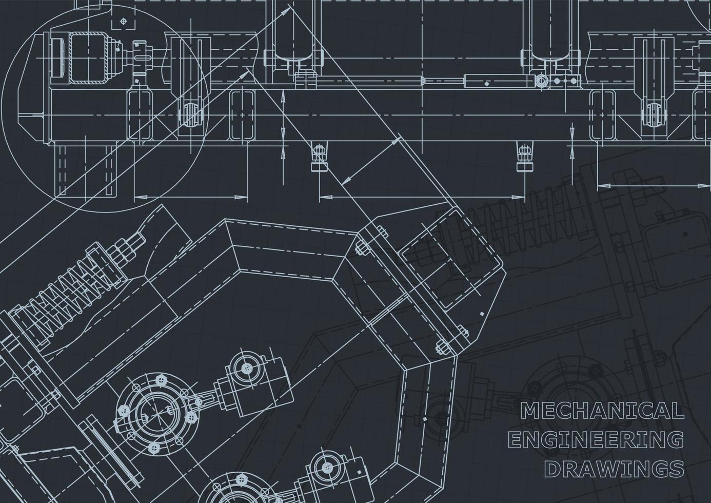 sistemas de diseño asistido por computadora. Plano. estilo oficial vector