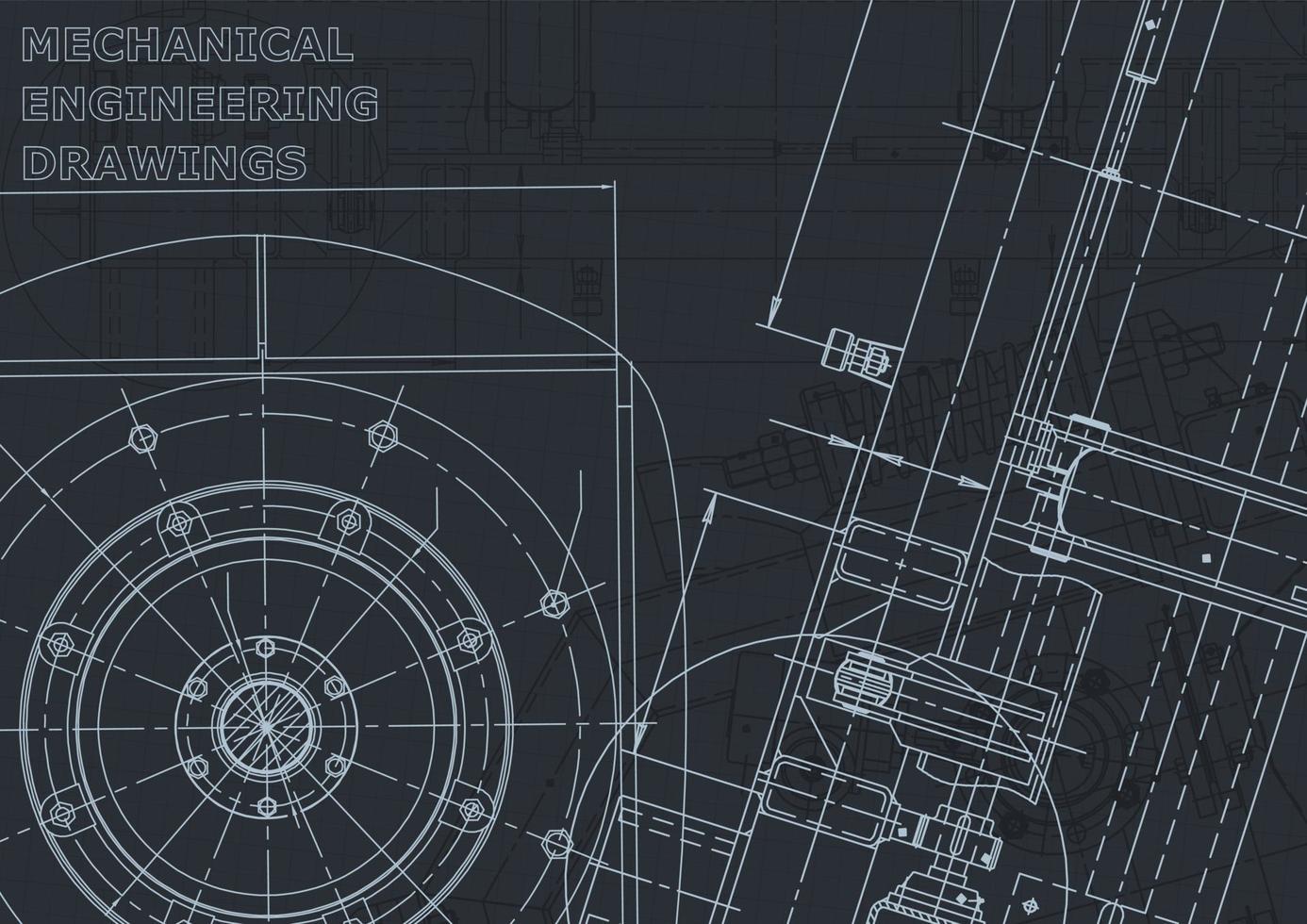 Computer aided design systems. Blueprint. Official style vector