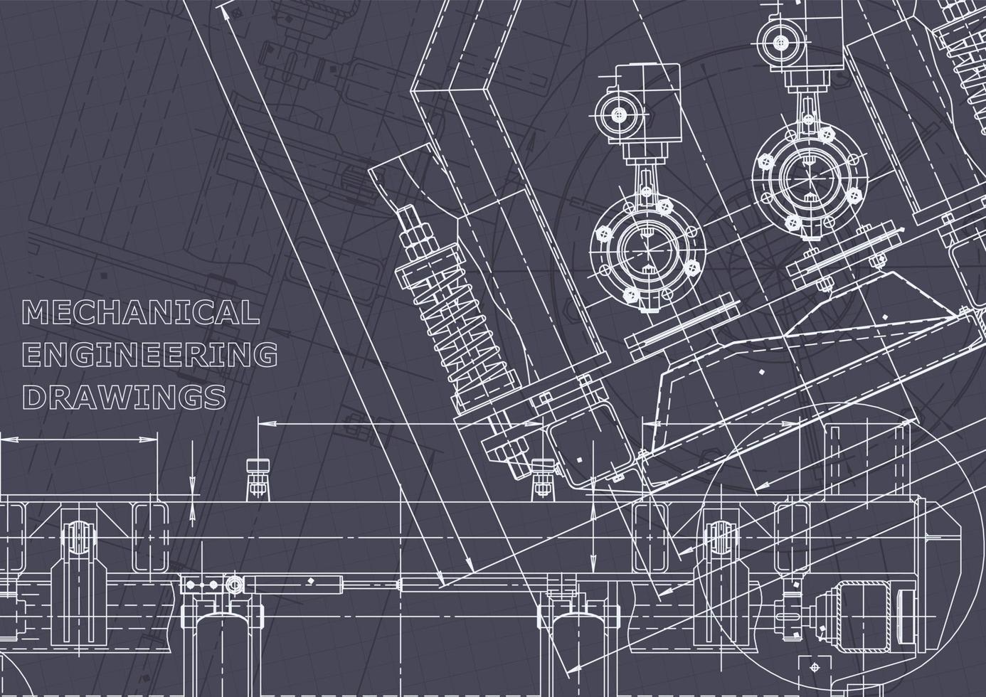 Corporate Identity. Blueprint. Vector engineering drawings