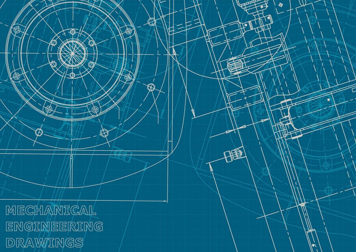 Corporate Identity. Blueprint. Vector engineering drawings