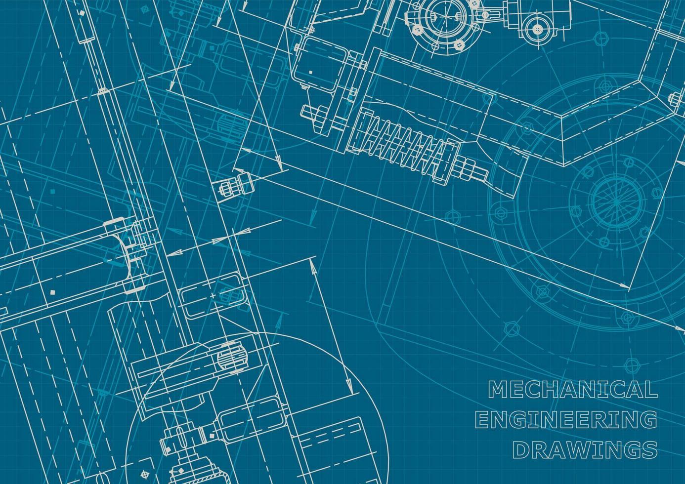 Corporate Identity. Blueprint. Vector engineering drawings
