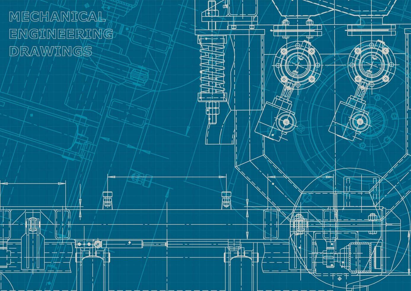 Corporate Identity. Blueprint. Vector engineering drawings