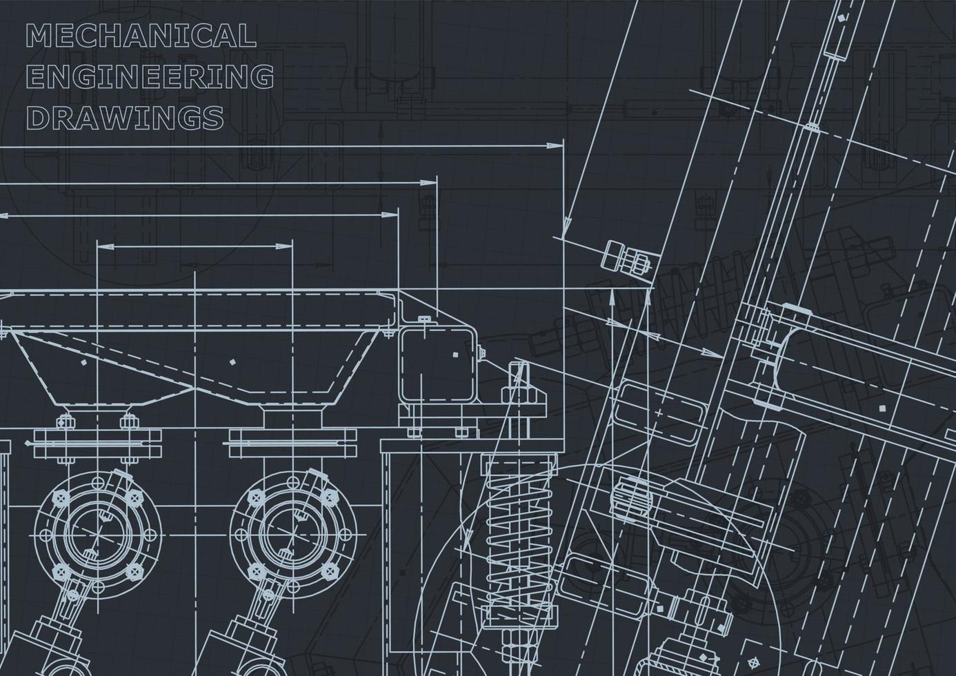 Computer aided design systems. Blueprint. Official style vector