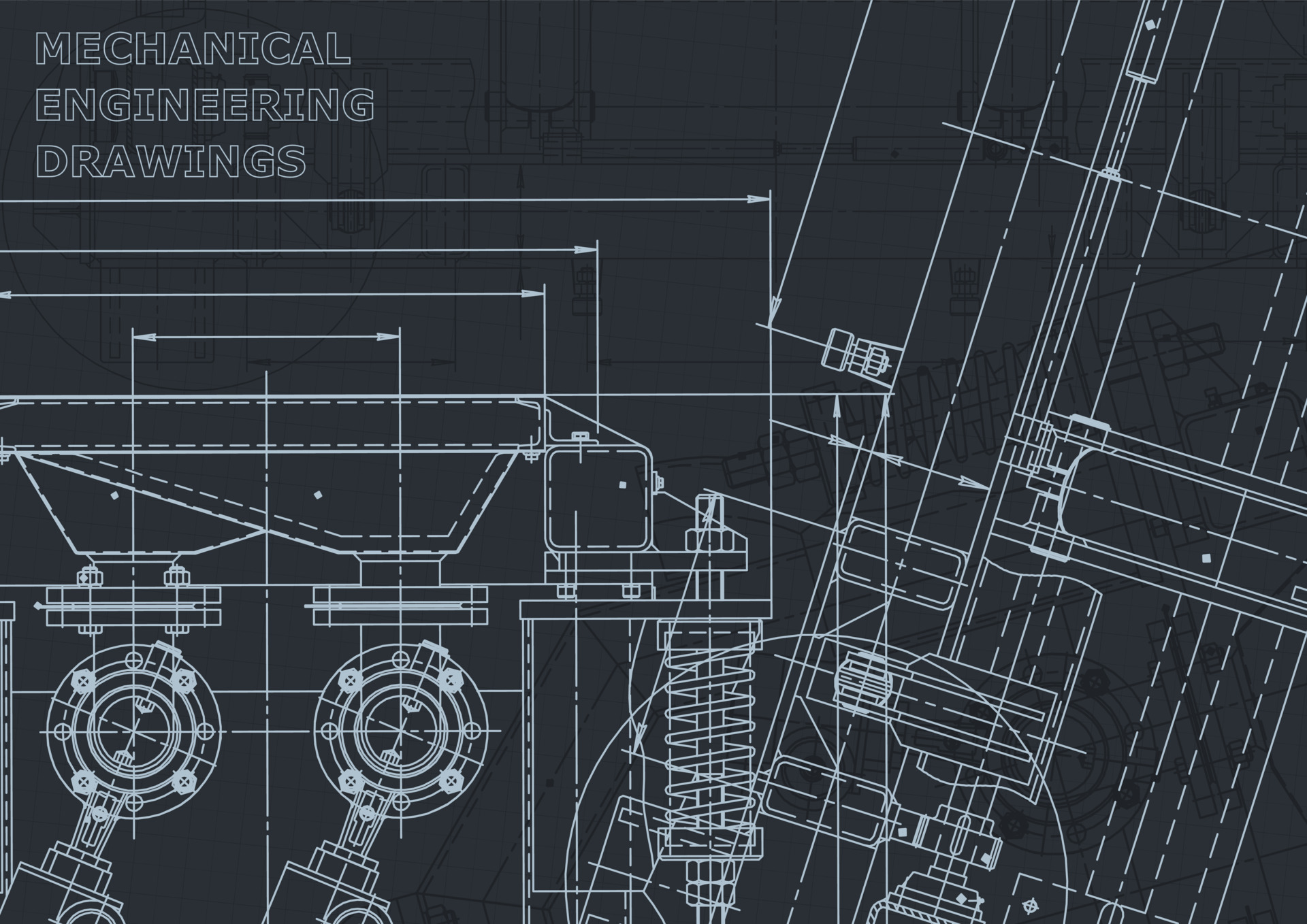 Computer aided design systems. Blueprint. Official style 3818900 Vector ...