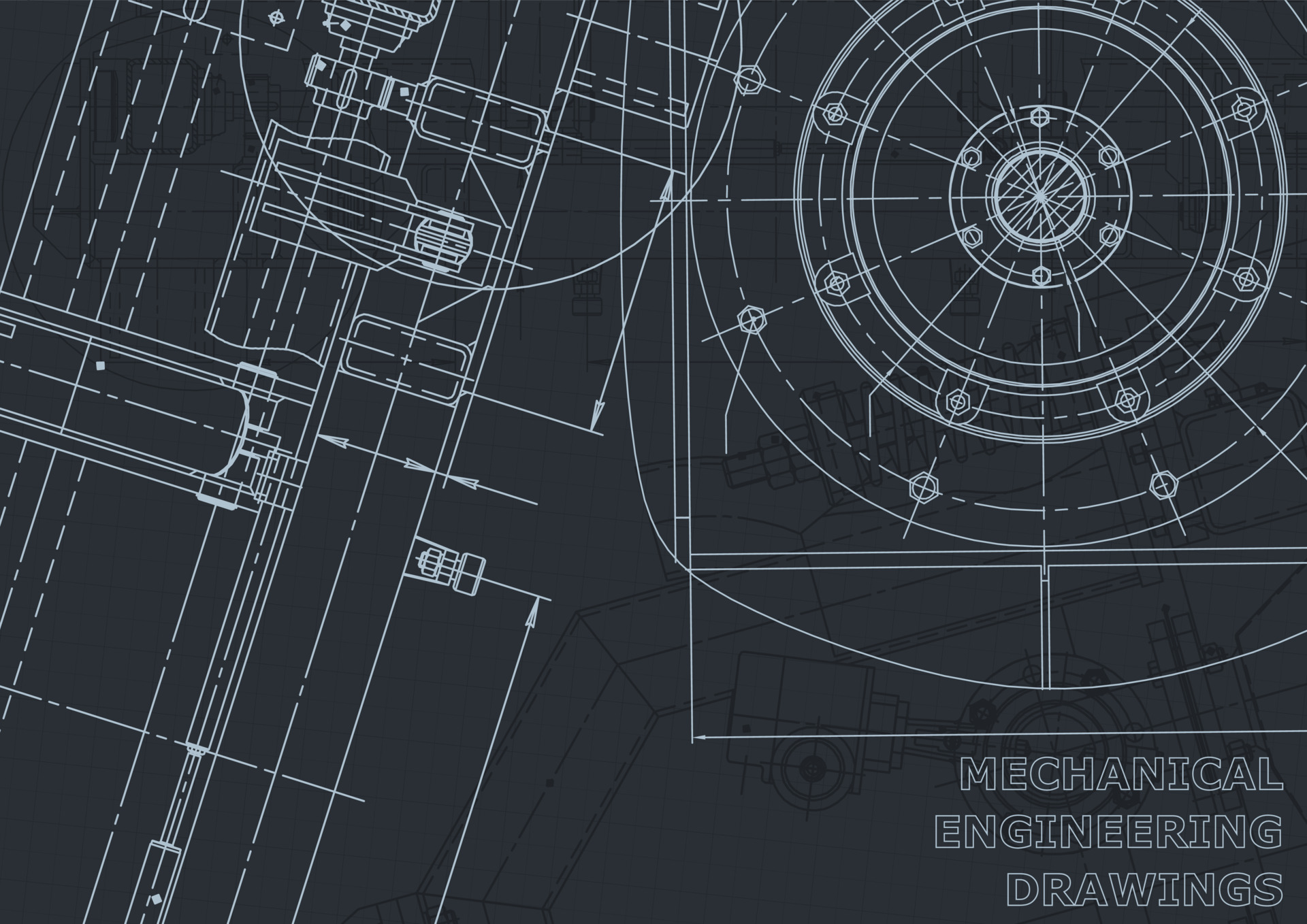 Computer aided design systems. Blueprint. Official style 3818901 Vector ... image.
