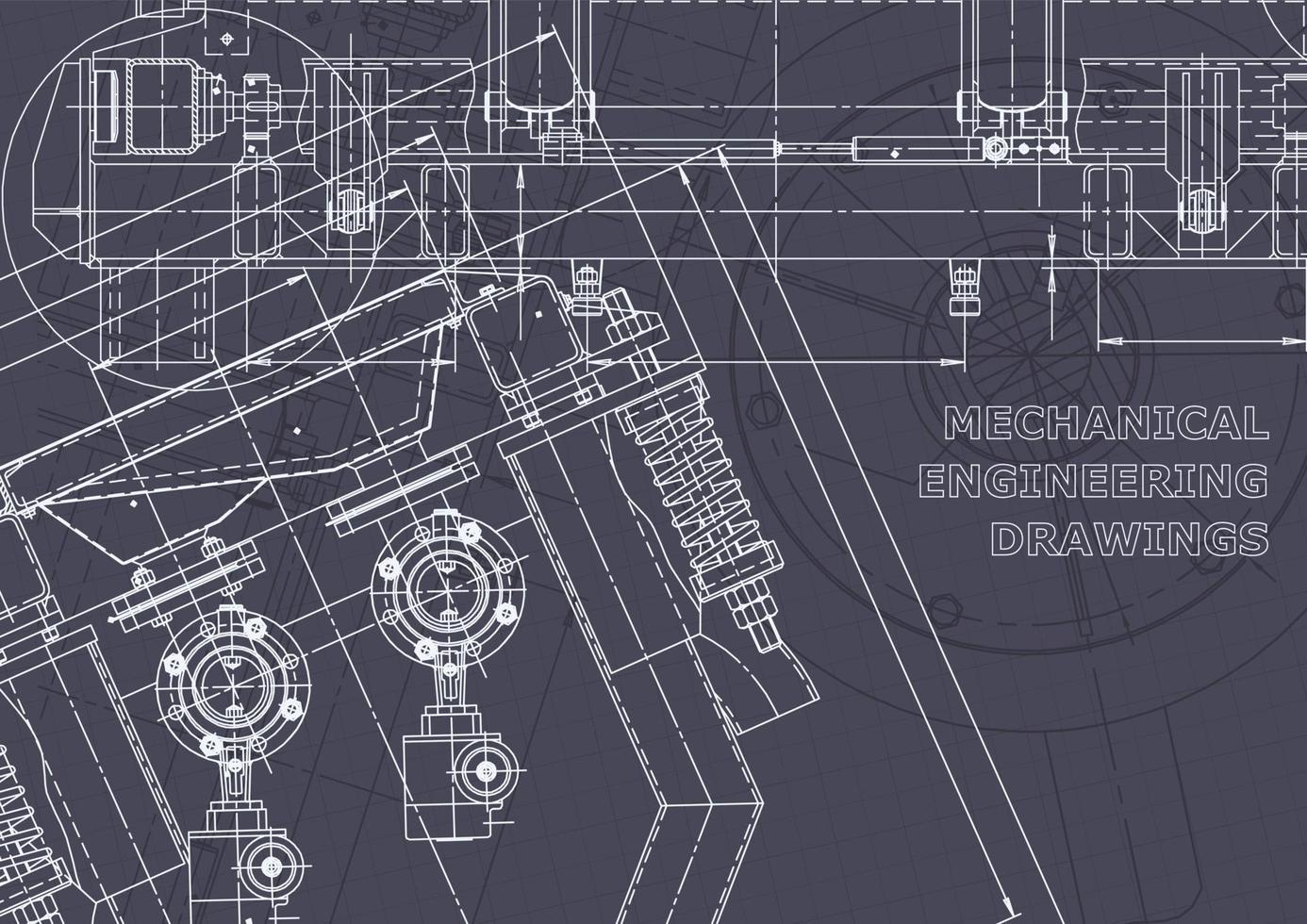 Corporate Identity. Blueprint. Vector engineering drawings