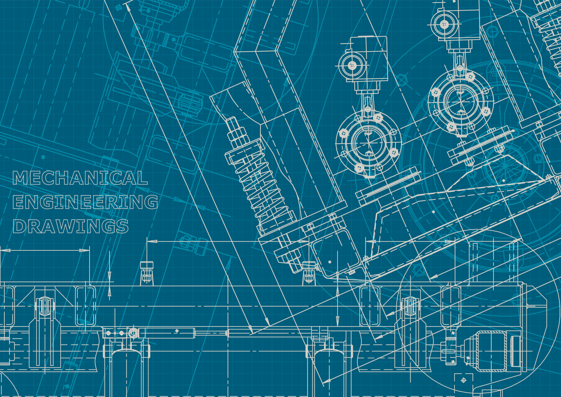 Machine building engineering. Техническая абстракция. чертеж вектор. engineering drawing.