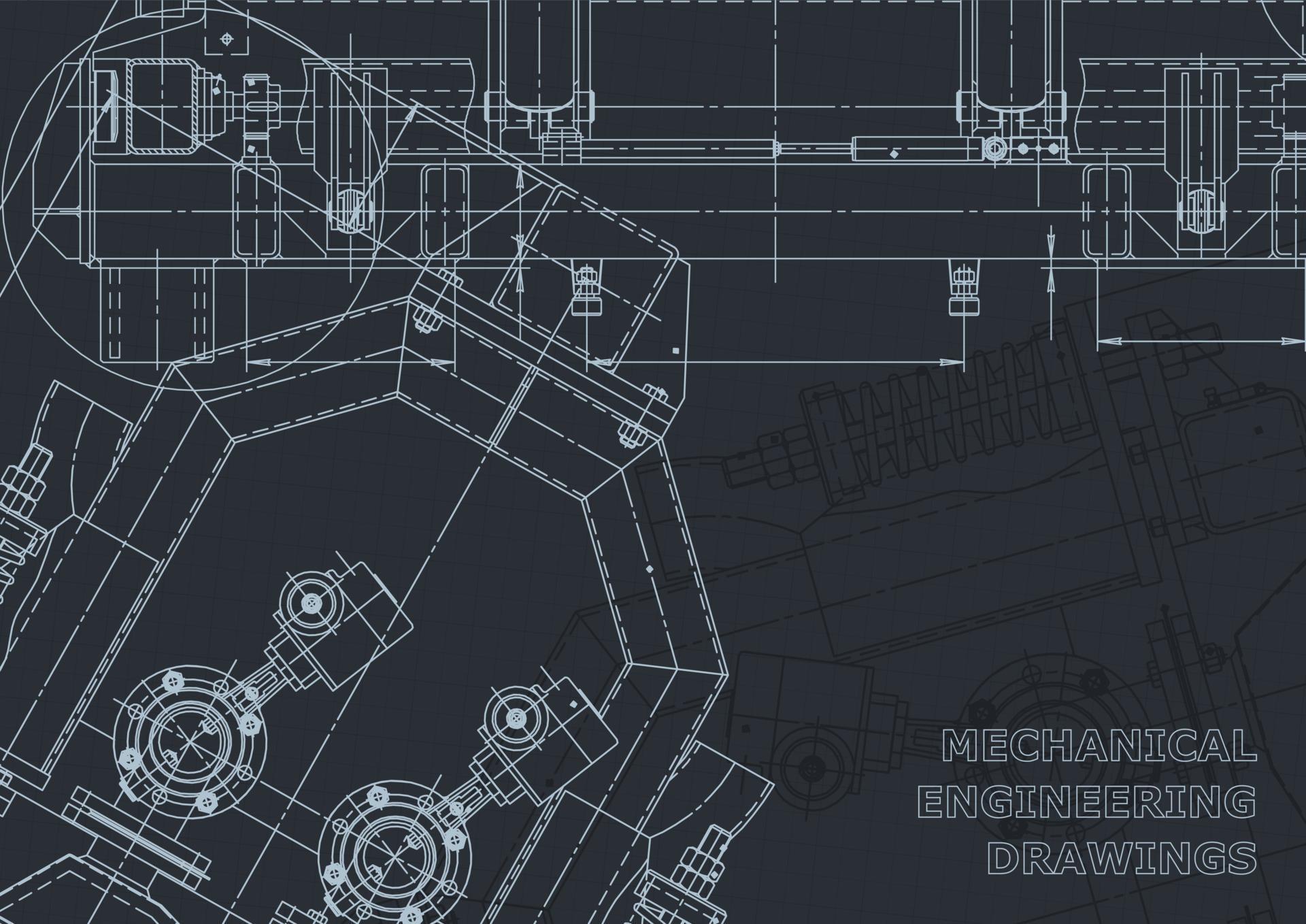 Computer aided design systems. Blueprint. Official style 3818952 Vector ...