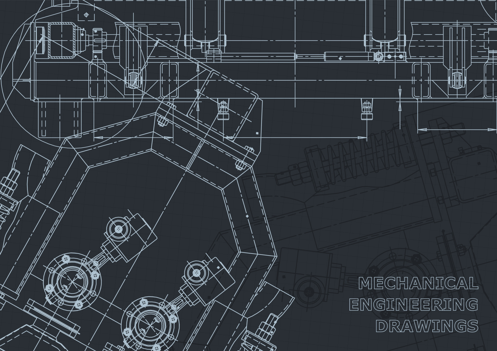 Computer aided design systems. Blueprint. Official style 3818952 Vector ...