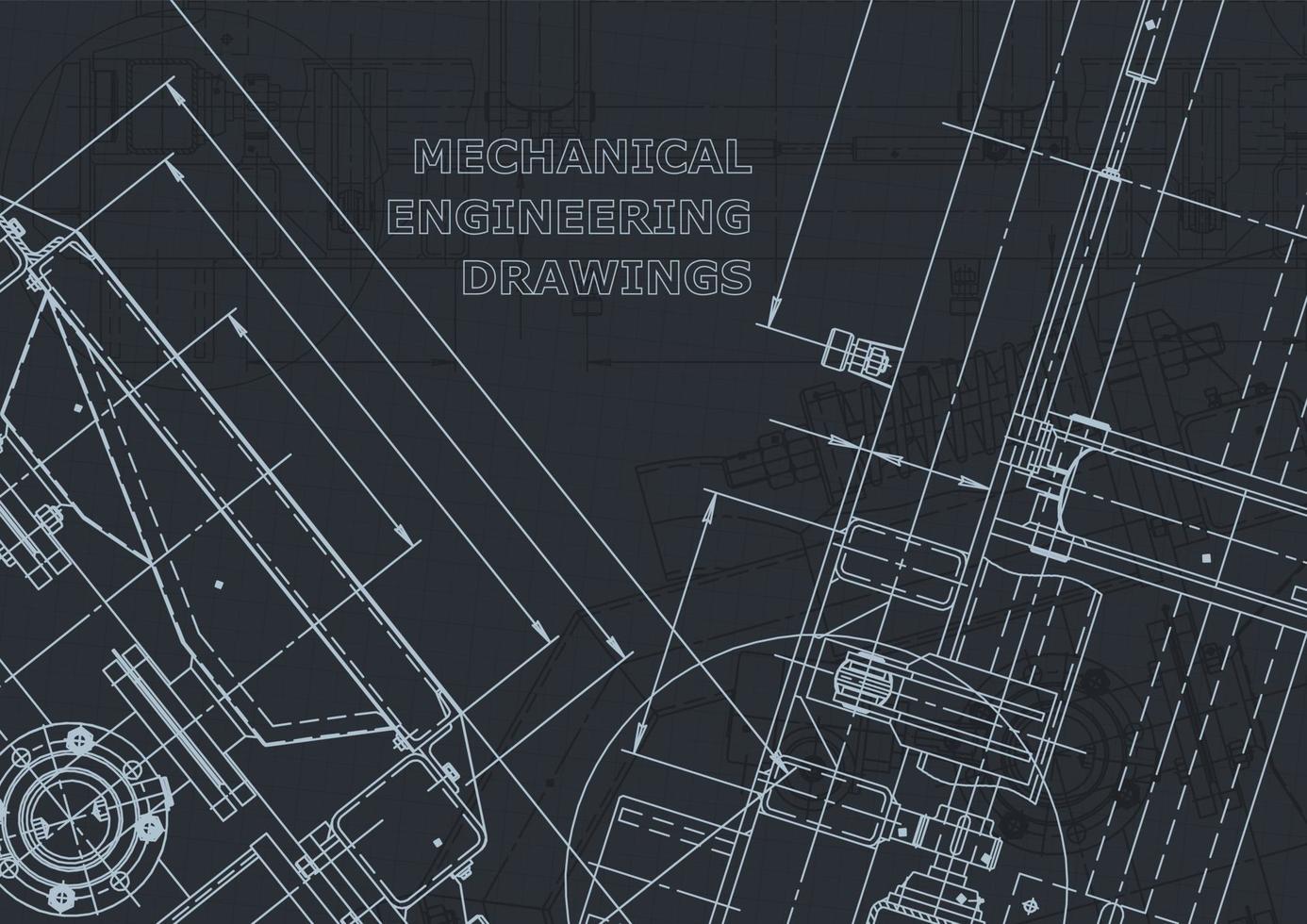 Computer aided design systems. Blueprint. Official style vector