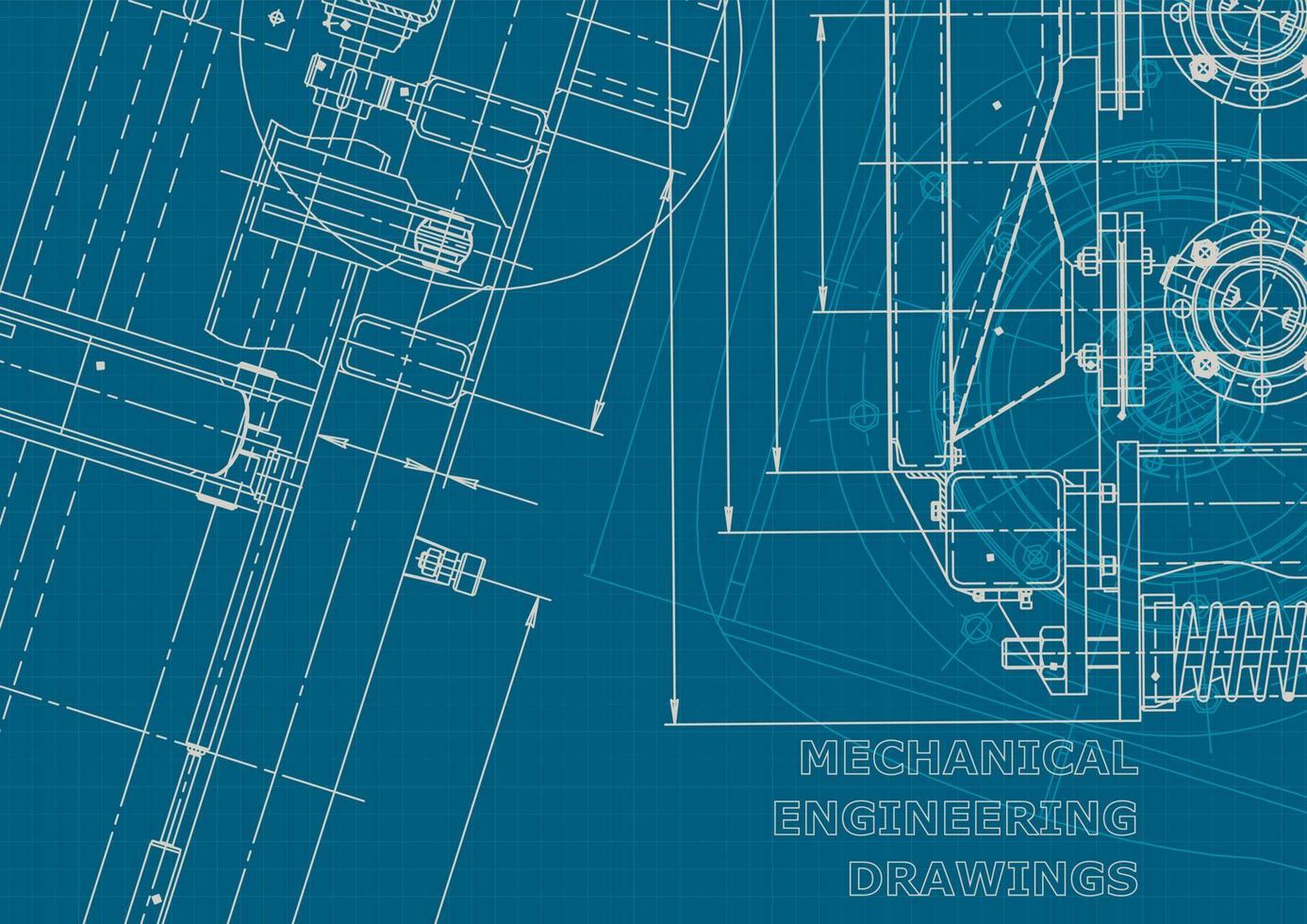 Corporate Identity. Blueprint. Vector engineering drawings