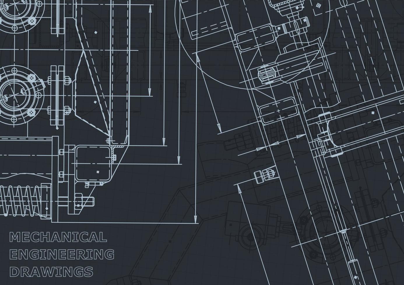 Computer aided design systems. Blueprint. Official style vector