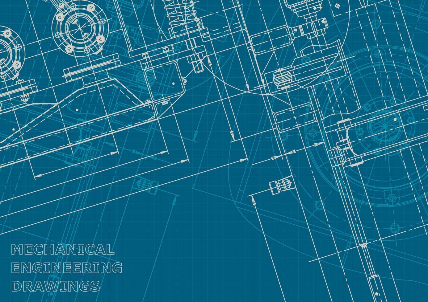 Corporate Identity. Blueprint. Vector engineering drawings