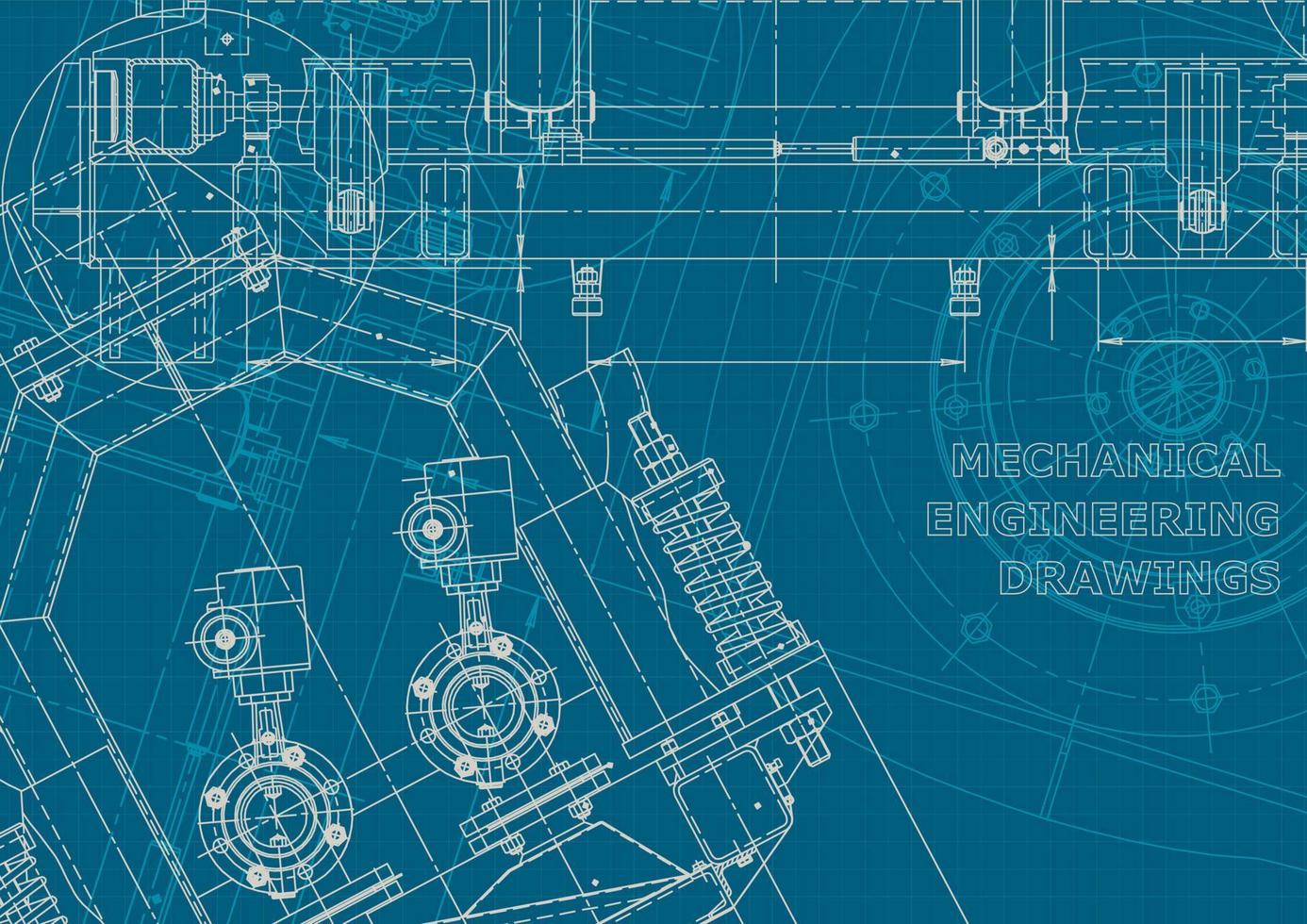 Corporate Identity. Blueprint. Vector engineering drawings
