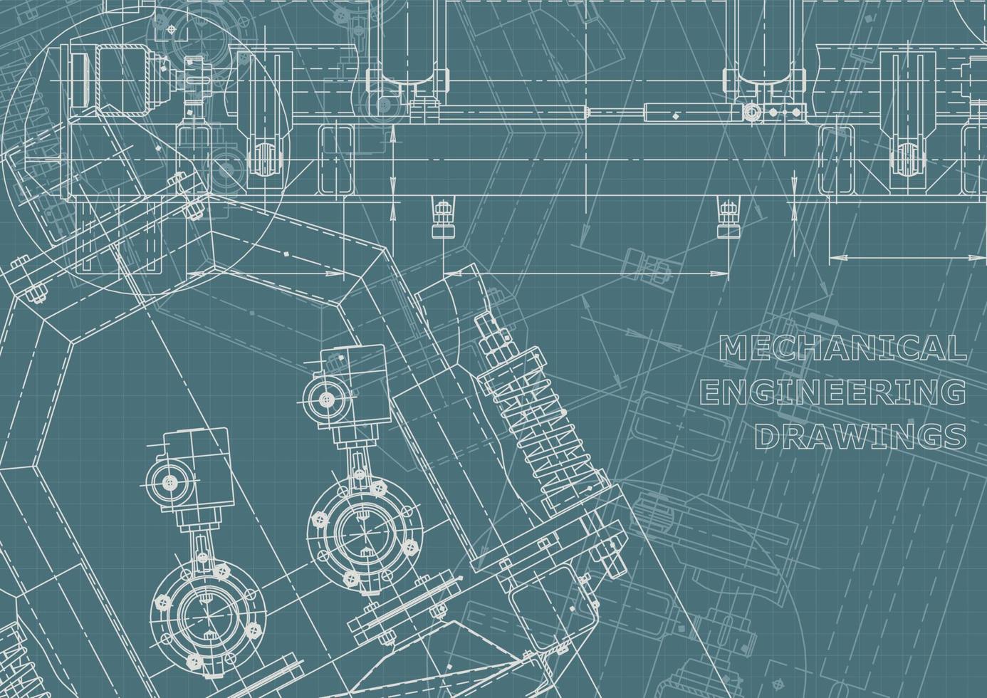 Corporate Identity. Blueprint. Vector engineering drawings