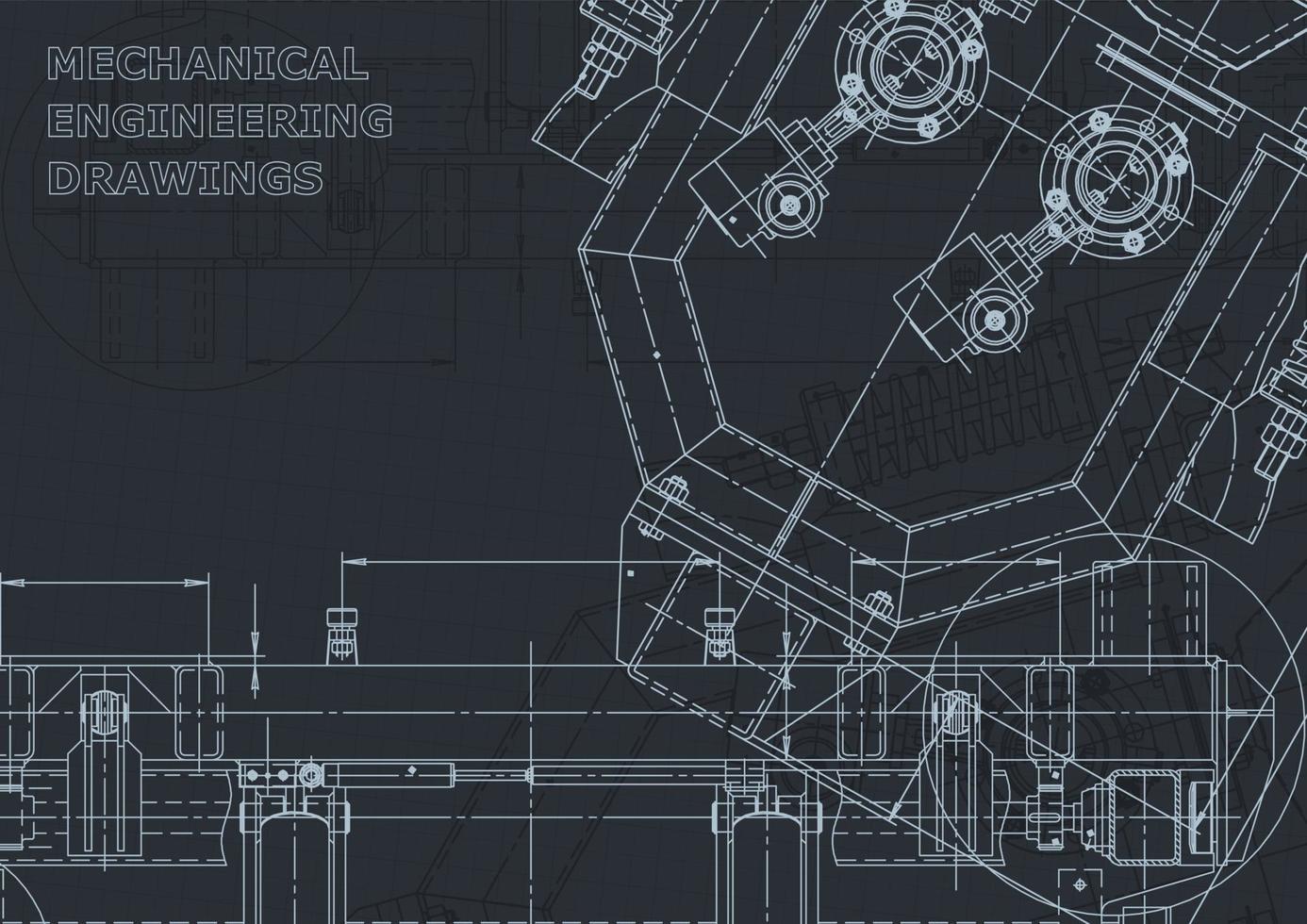 sistemas de diseño asistido por computadora. Plano. estilo oficial vector