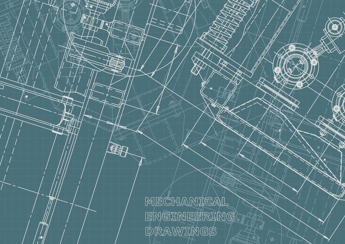 Corporate Identity. Blueprint. Vector engineering drawings