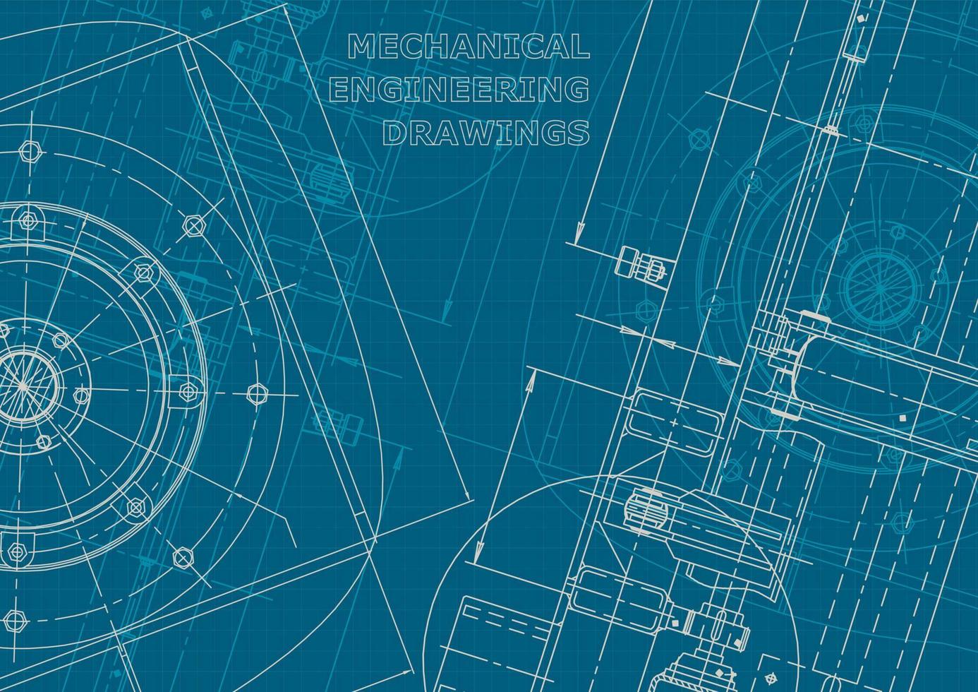 Corporate Identity. Blueprint. Vector engineering drawings