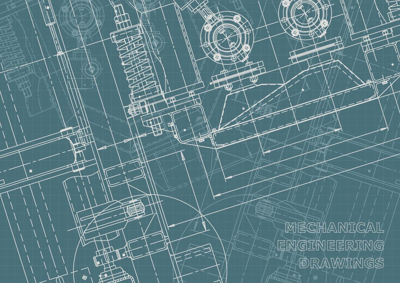 Corporate Identity. Blueprint. Vector engineering drawings