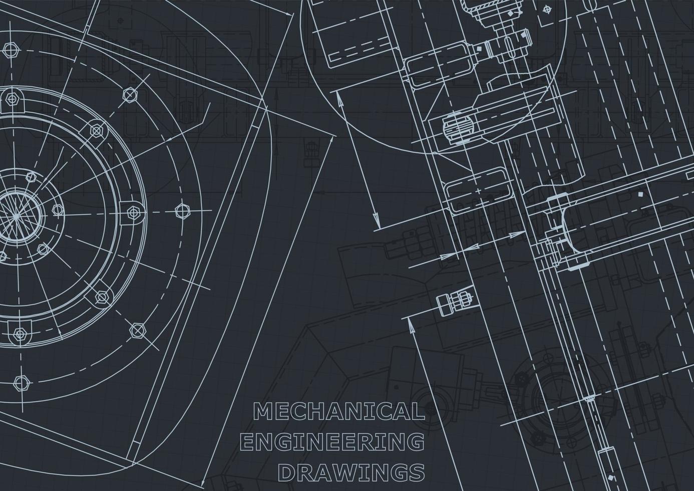 Computer aided design systems. Blueprint. Official style vector