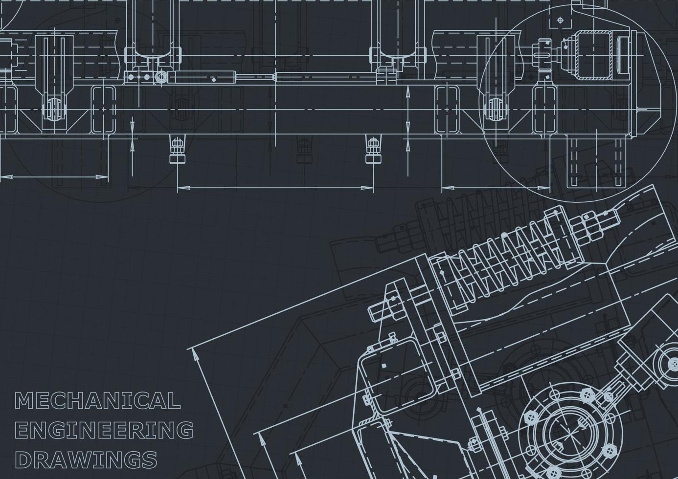 sistemas de diseño asistido por computadora. Plano. estilo oficial vector