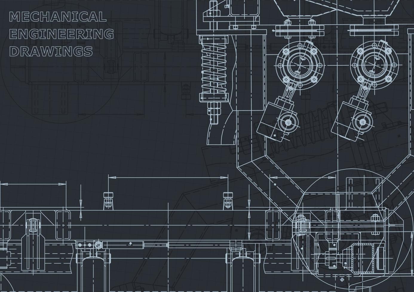 Computer aided design systems. Blueprint. Official style vector