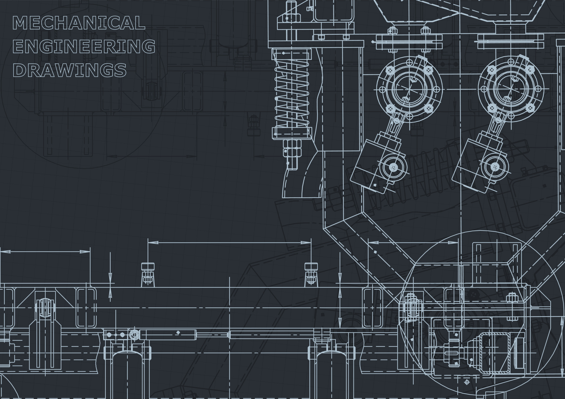 Computer aided design systems. Blueprint. Official style 3819179 Vector ...