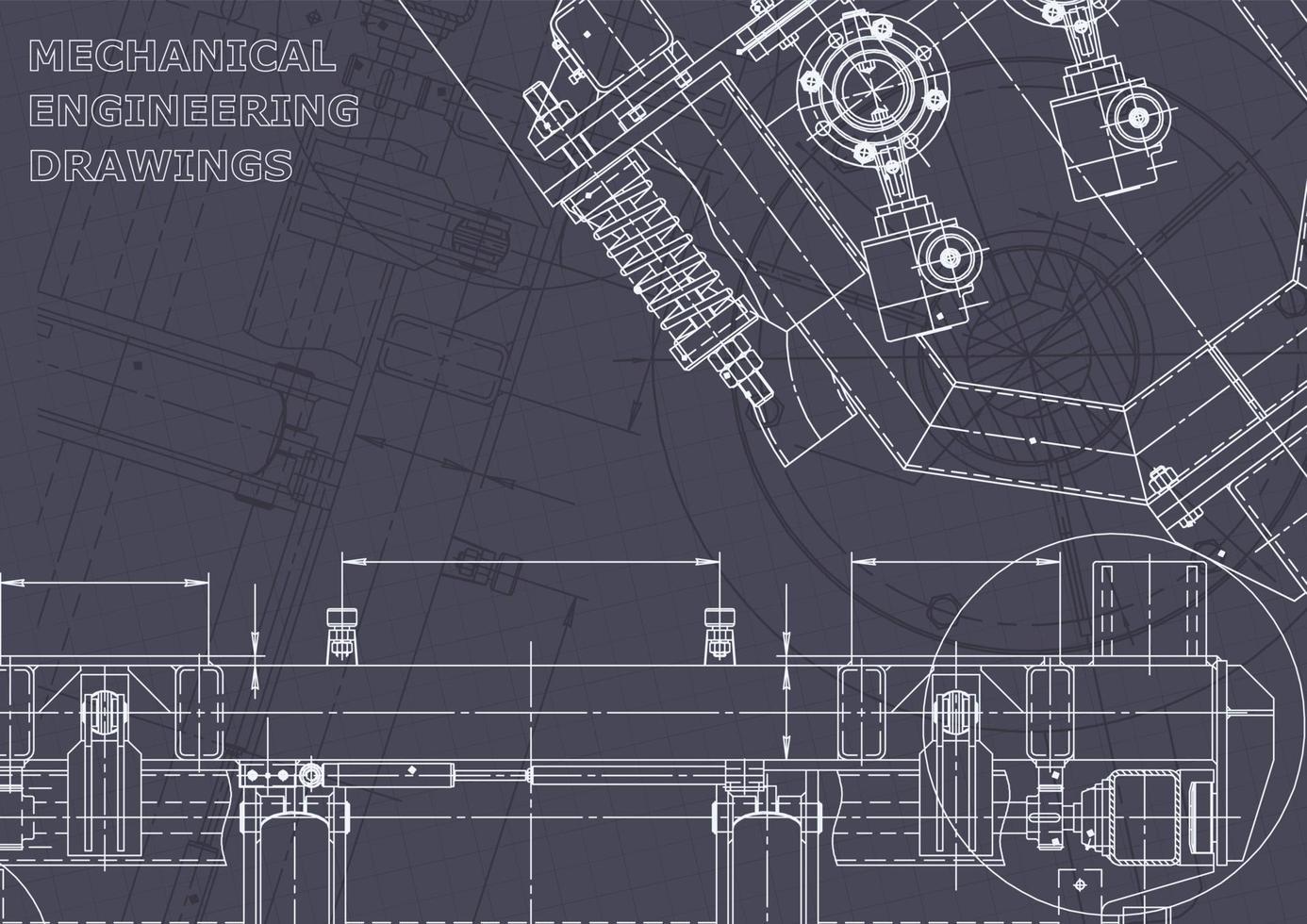 Corporate Identity. Blueprint. Vector engineering drawings