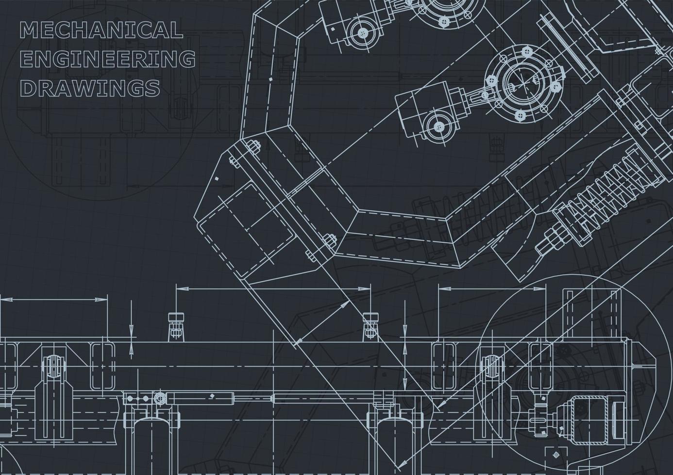 sistemas de diseño asistido por computadora. Plano. estilo oficial vector